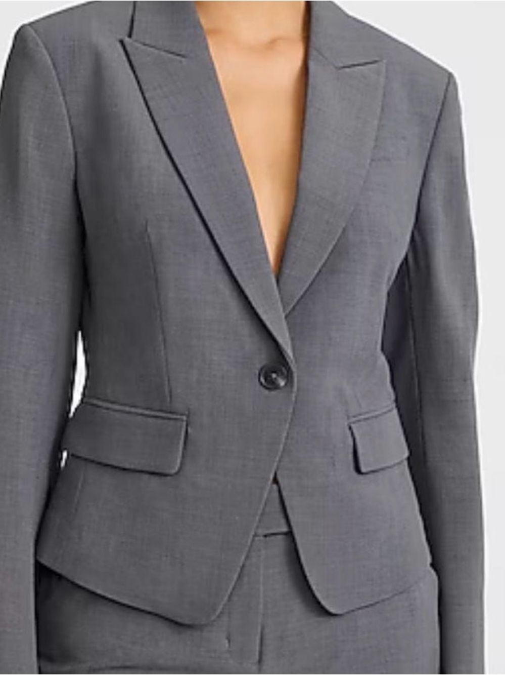Express Gray Women's Fitted Blazer